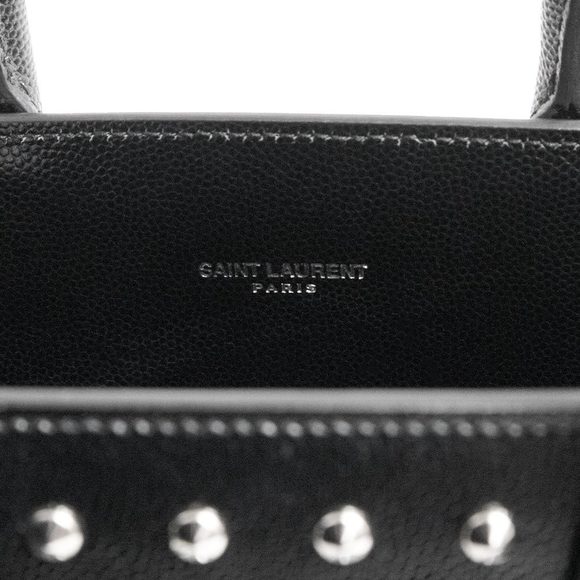 SAINT LAURENT PARIS Nano Studs 2WAY Shoulder Handbag Black - Picture 9 of 10